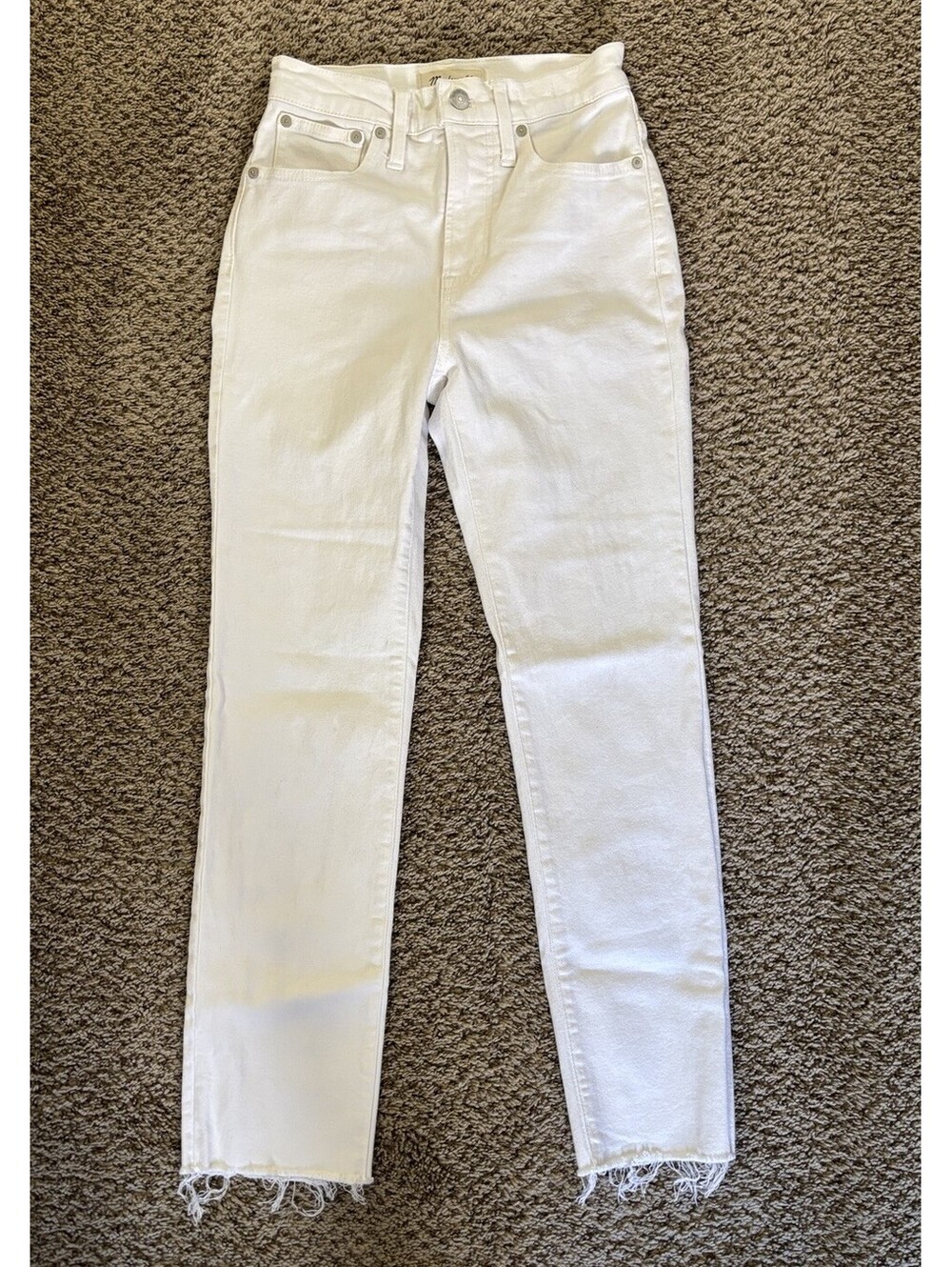 Madewell The Perfect Vintage Jean White: Raw-Hem Edition Size 23 High Rise